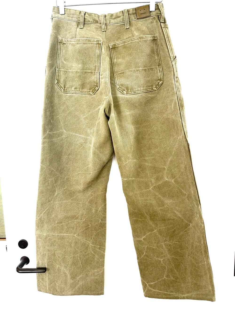 Acne Corduroy Wide-Leg Trousers in Olive
